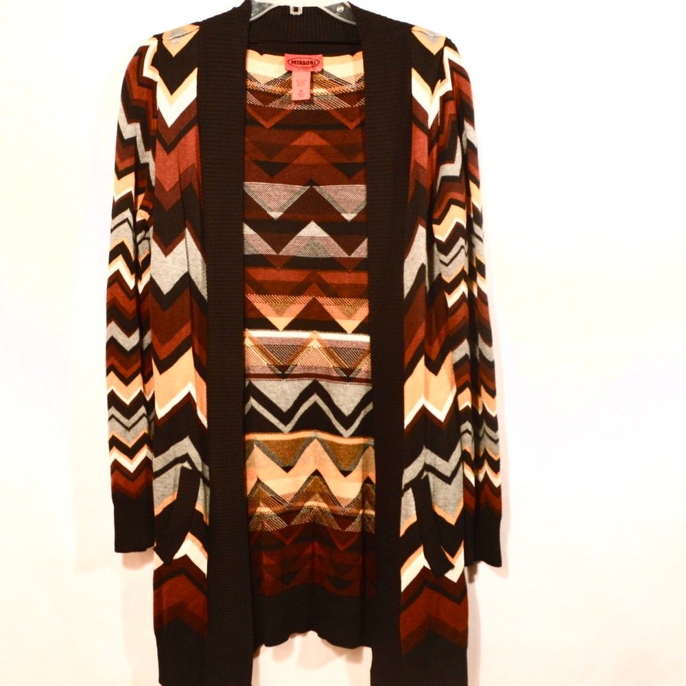 MISSONI for Target Brown Cardigan Sweater Medium